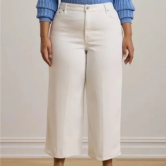 Ralph Lauren Women's Cream Jeans - Picture 1 of 15